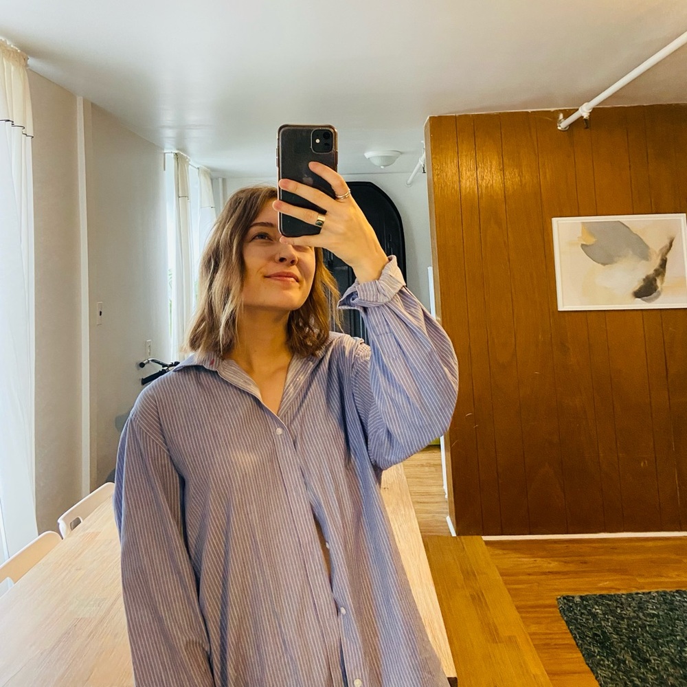 Scandi Oversized Button Up